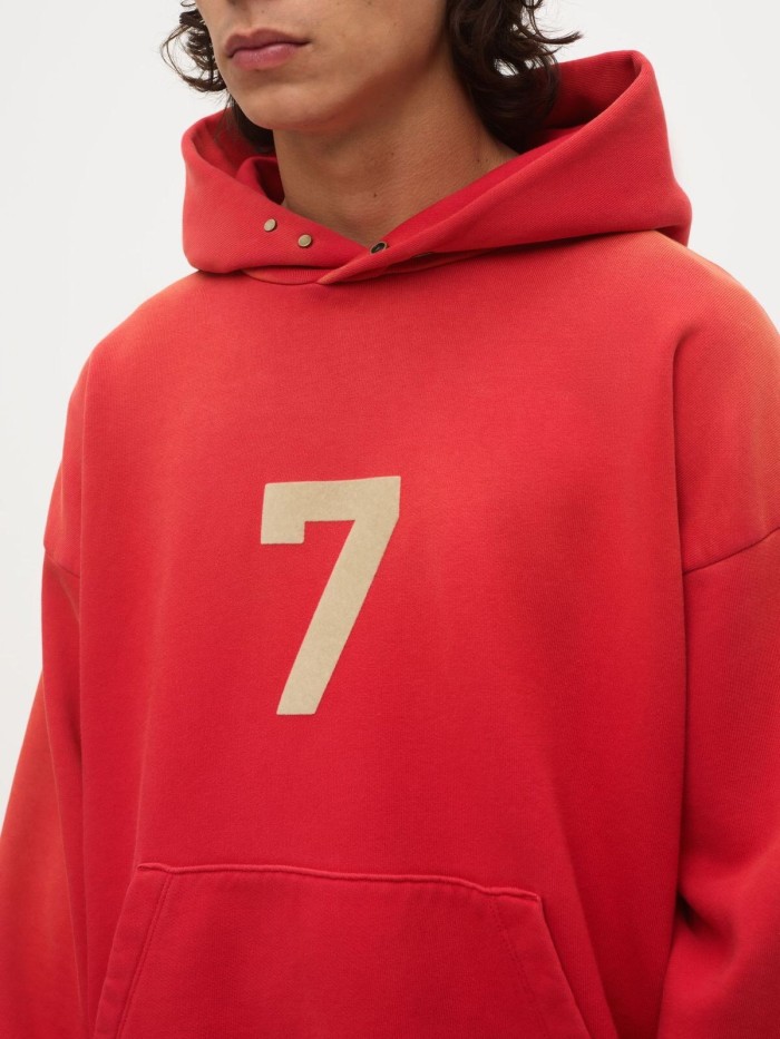 1:1 quality version Fear of God Red No. 7 Hoodie