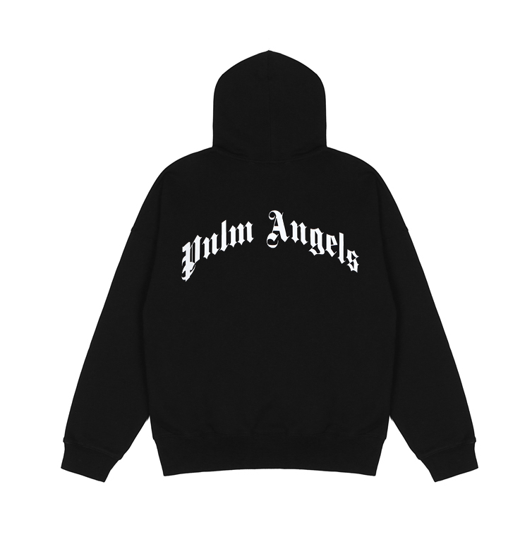 [buy more save more] palm angels flag bear hoodie black & white