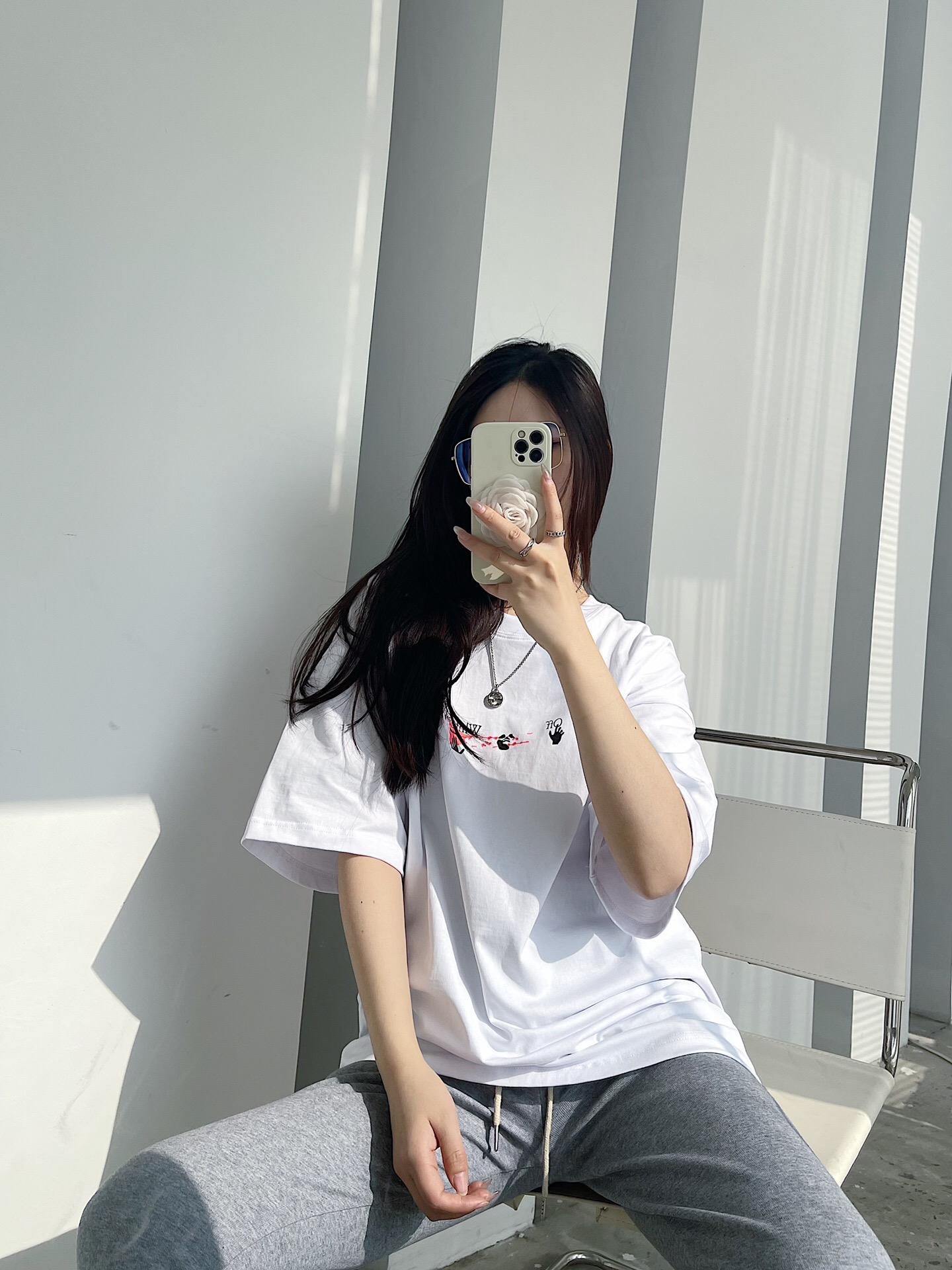 [buy more save more] 1:1 quality off-white brick logo tee