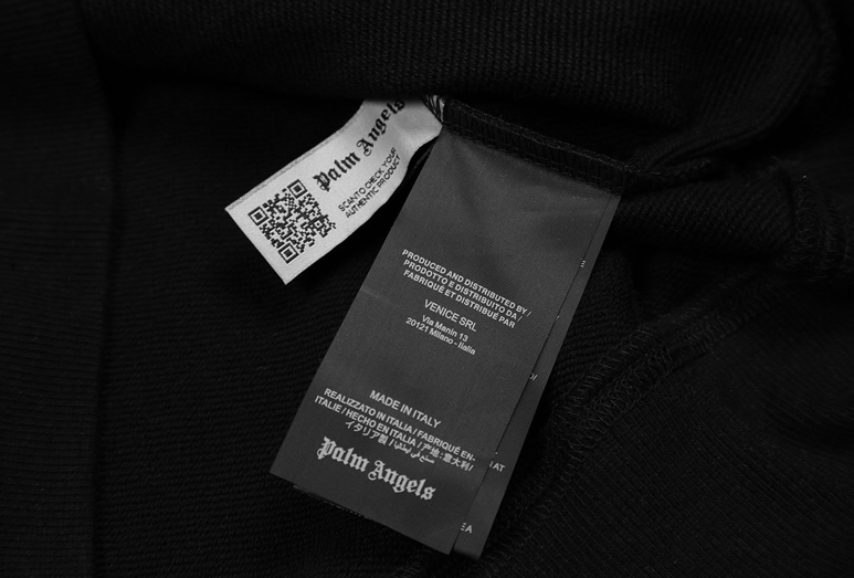 [buy more save more] palm angels flag bear hoodie black & white