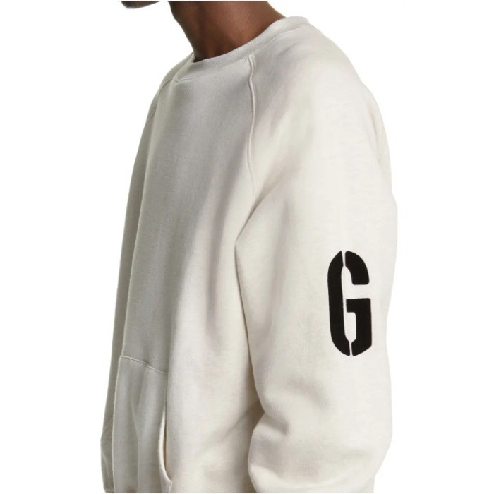 1:1 quality version Fear of God 7th Collection flocking logo crewneck