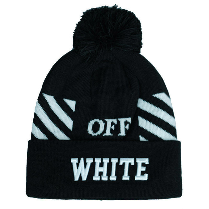 [Buy more Save more]Off-white deceleration zone logo beanie