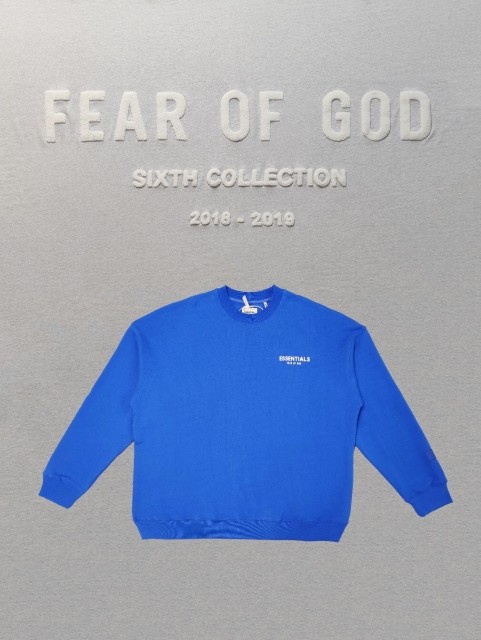 1:1 quality version Fear of God Double thread coke round neck cover crewneck