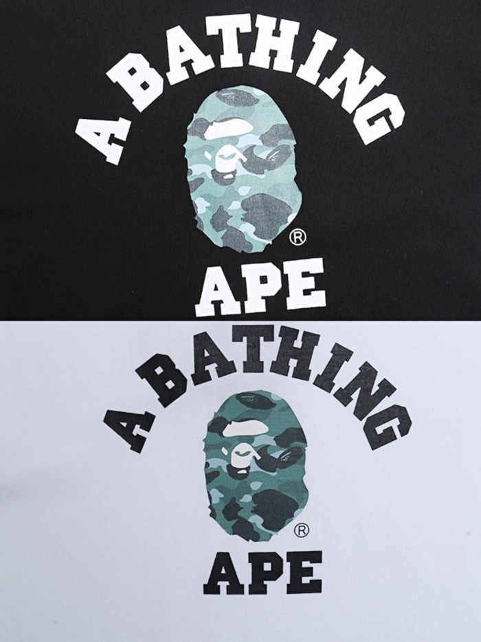 [pre-sale 10% off] Bape grey blue camo ape head logo tee