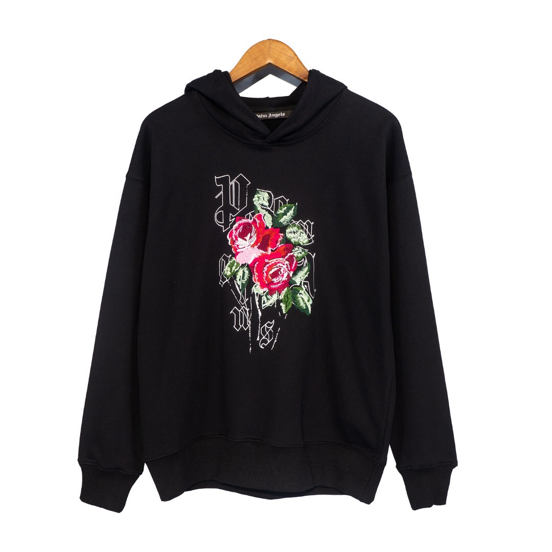 [buy more save more]palm angels nice to see a rose hoodie