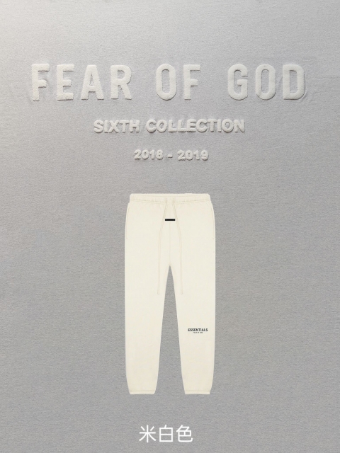 1:1 quality version fear of god essentials 2021 3m logo black logo pants