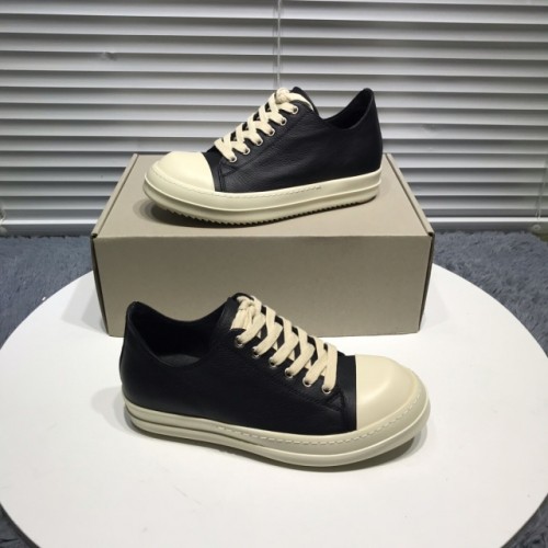 Rick 0wens canvas leather hi sneaker shoes [This pair of shoes needs to be made to order Custom made time is about 10 days]