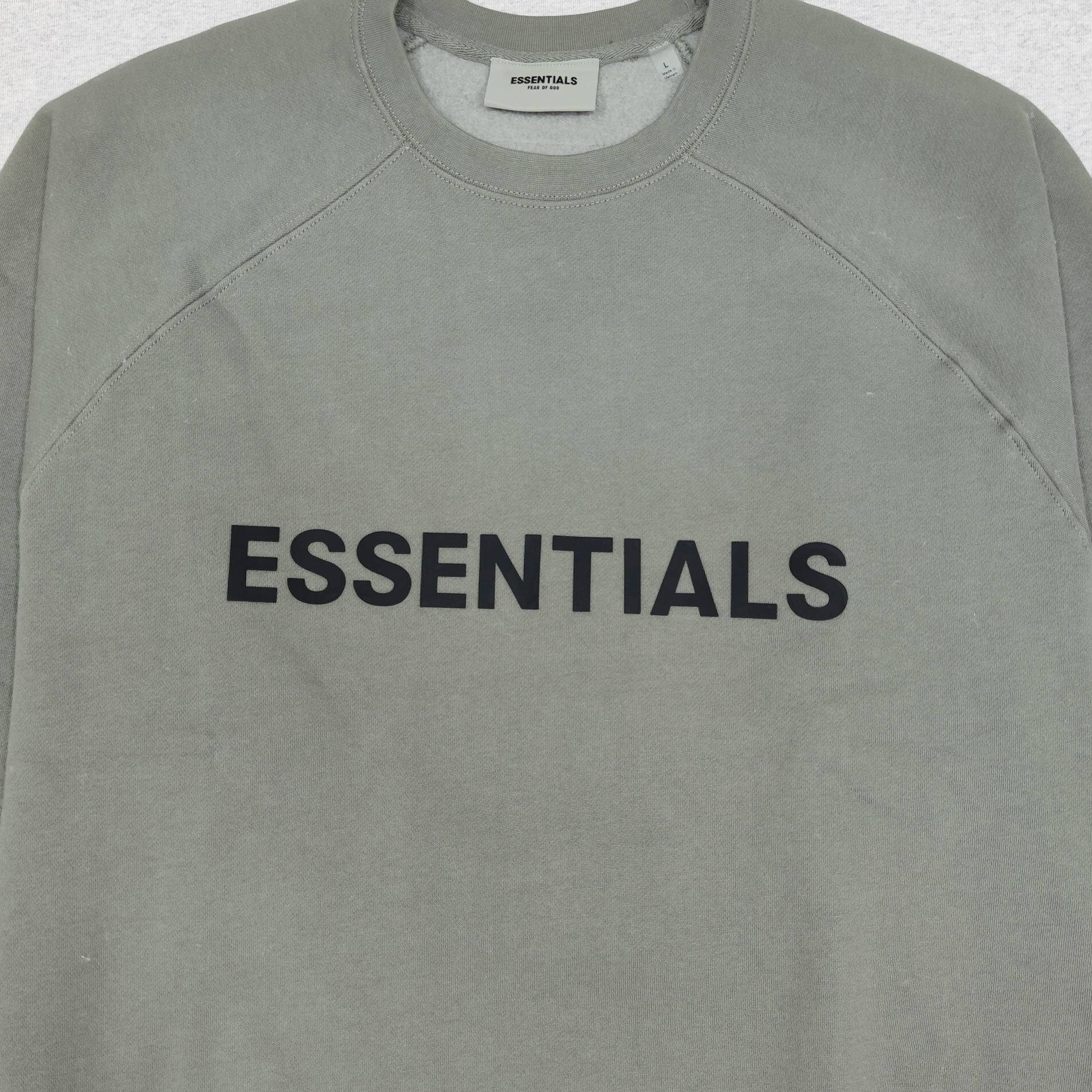 [buy more save more] 1:1 quality version fear of god fog essentials crewneck 6 colors (with 2021 new plastic bag)