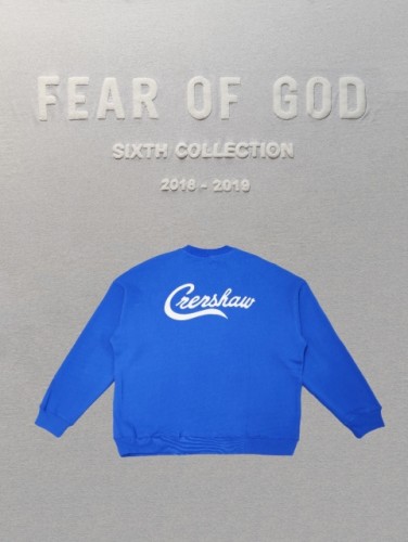 1:1 quality version Fear of God Double thread coke round neck cover crewneck