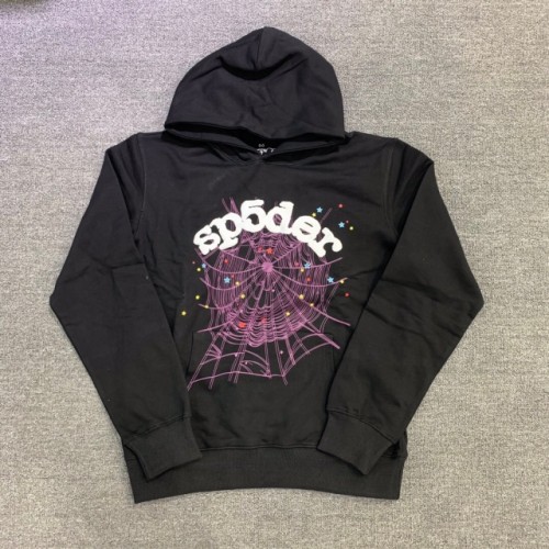 US$ 89.00 - Young Thug Sp5der-Pink hoodie with white dots and black ...