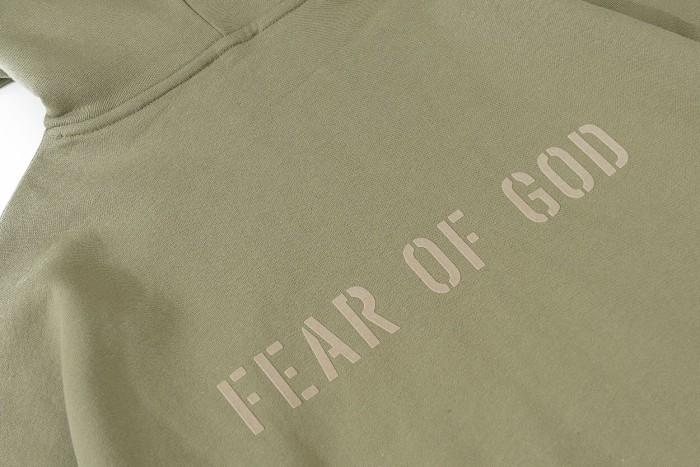 1:1 quality version Fear of God 7th Collection FG flocking logo hoodie 2 colors