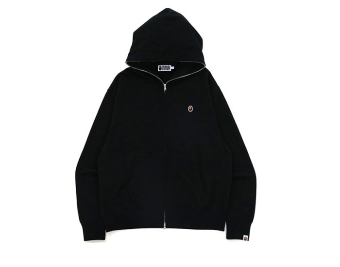 Bape small ape logo zipper hoodie