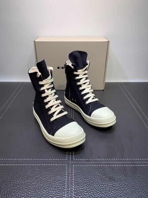 [Buy More Save More]1:1 quality Rick 0wens 2021 new arrivals canvas hi shoes sneaker