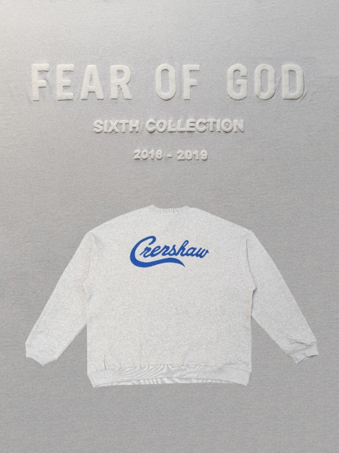1:1 quality version Fear of God Double thread coke round neck cover crewneck