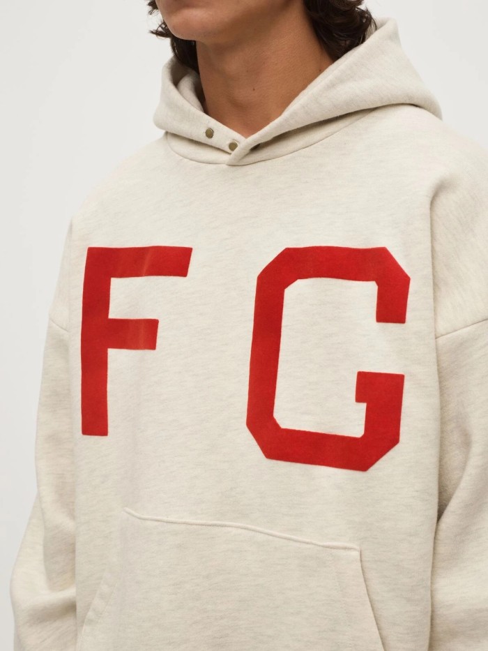 [Buy More Save More]1:1 quality version Fear of God 7th Collection flocking red FG logo hoodie