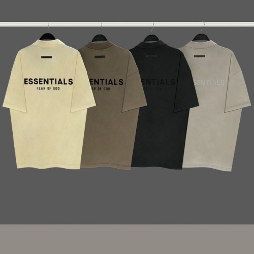 1:1 quality version Fear of God ESSENTIALS black lable 2021 polo shirt tee