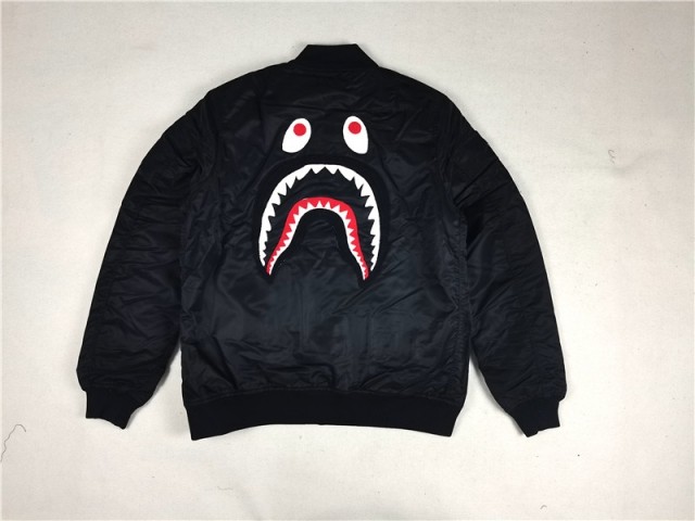 [Buy more Save more]Bape 2021 shark bomber jacket black grey