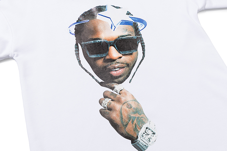 [buy more save more]vlone rap star hoodie black & white