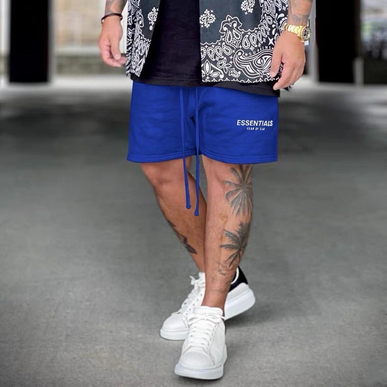 [buy more save more]1:1 quality version fear of god essentials tmc shorts blue grey