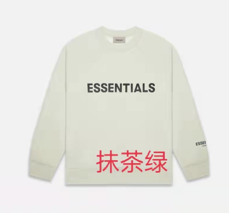 [buy more save more] 1:1 quality version fear of god fog essentials crewneck 6 colors (with 2021 new plastic bag)