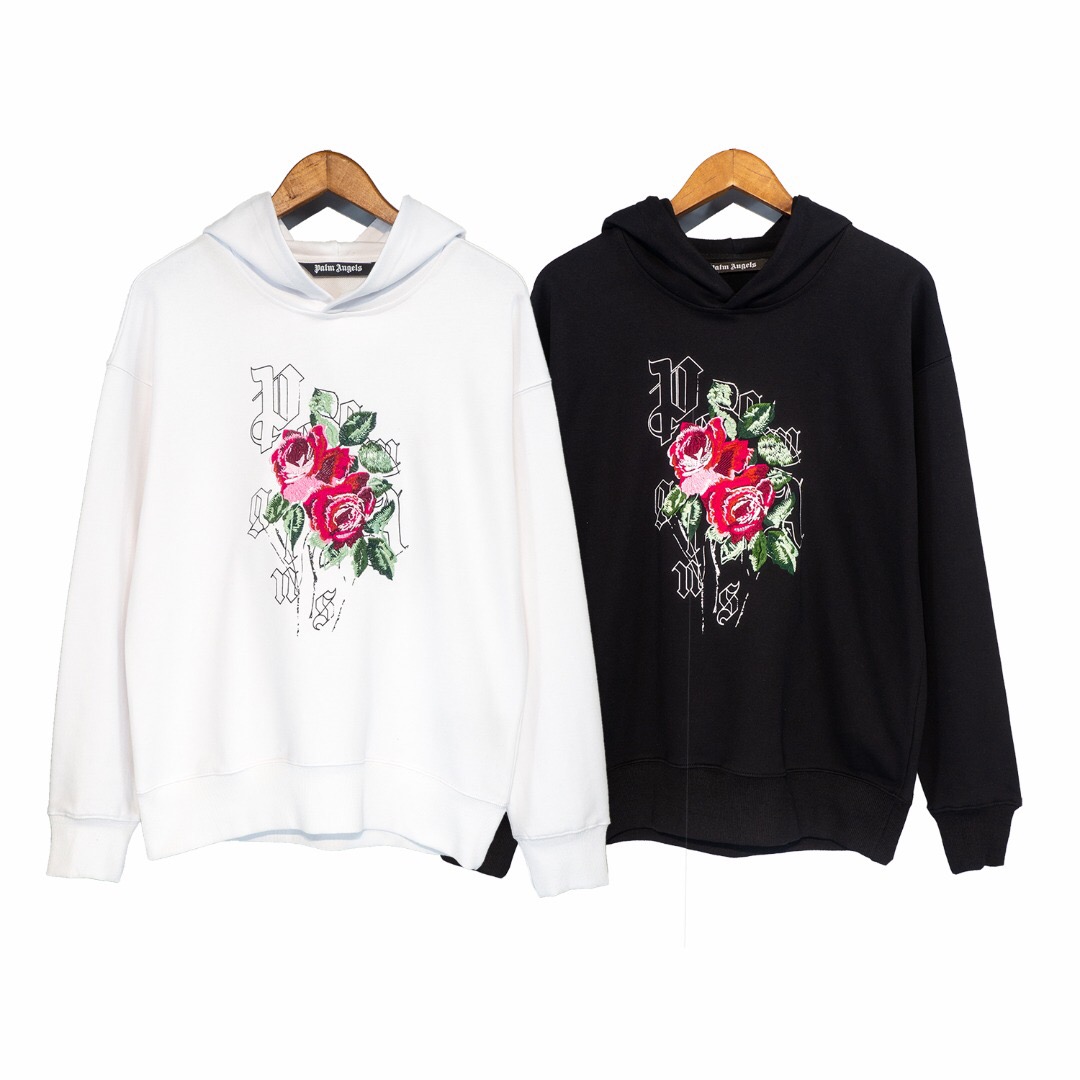 [buy more save more]palm angels nice to see a rose hoodie