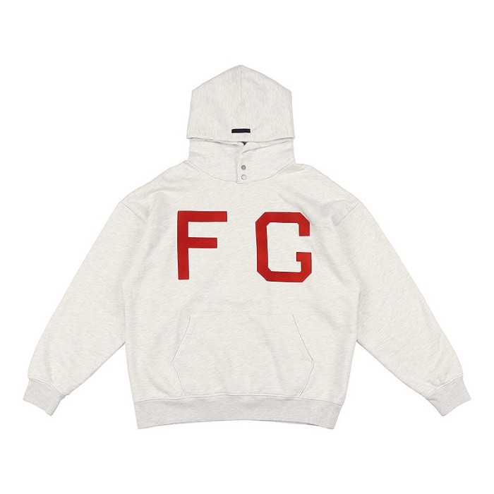 [Buy More Save More]1:1 quality version Fear of God 7th Collection flocking red FG logo hoodie