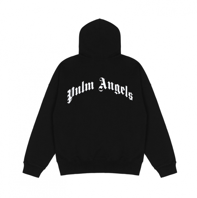 [buy more save more] palm angels flag bear hoodie black & white