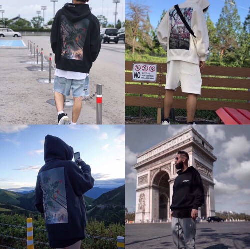 1:1 quality version Fear Of God fog Flower hoodie Black White