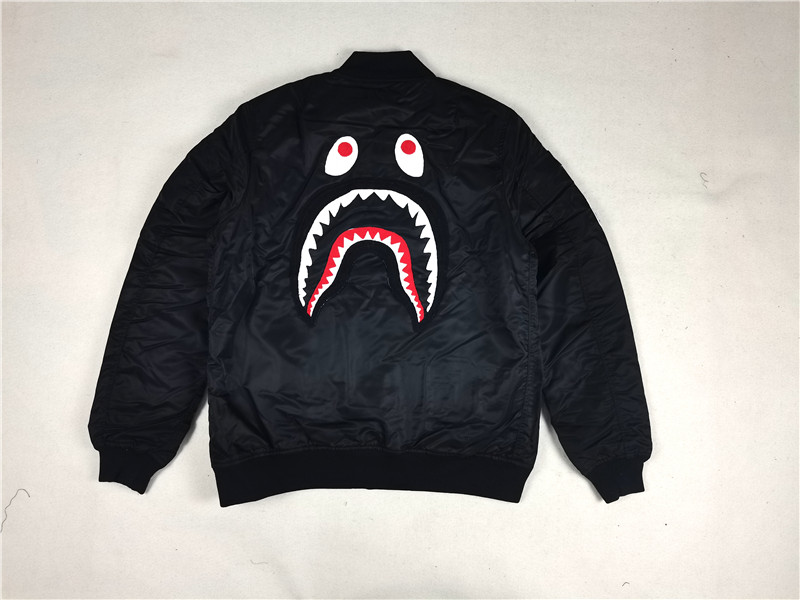 [buy more save more]bape 2021 shark bomber jacket black grey