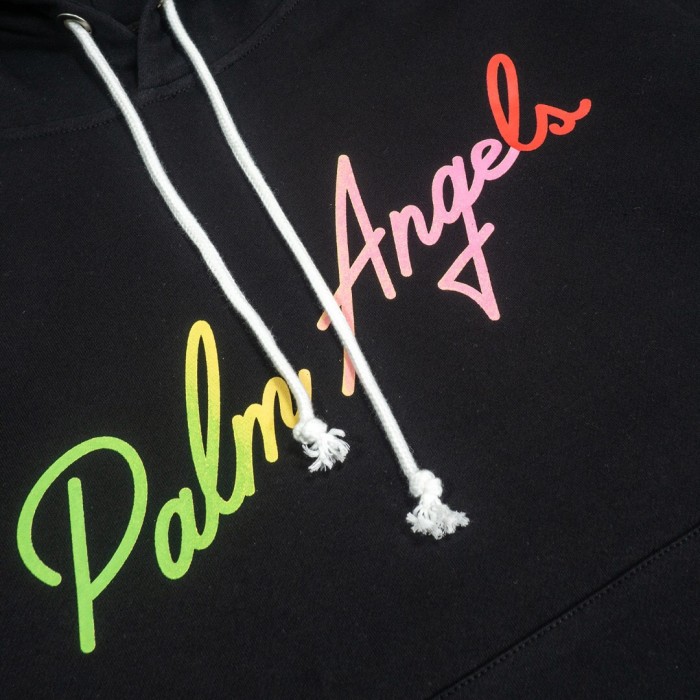 Palm Angels word hoodie black & white