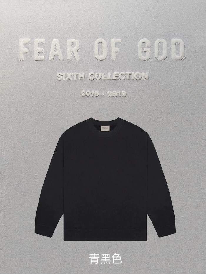 [Buy more Save more]1:1 quality version Fear of God ESSENTIALS 21FW back logo sweatshirt 5 colors