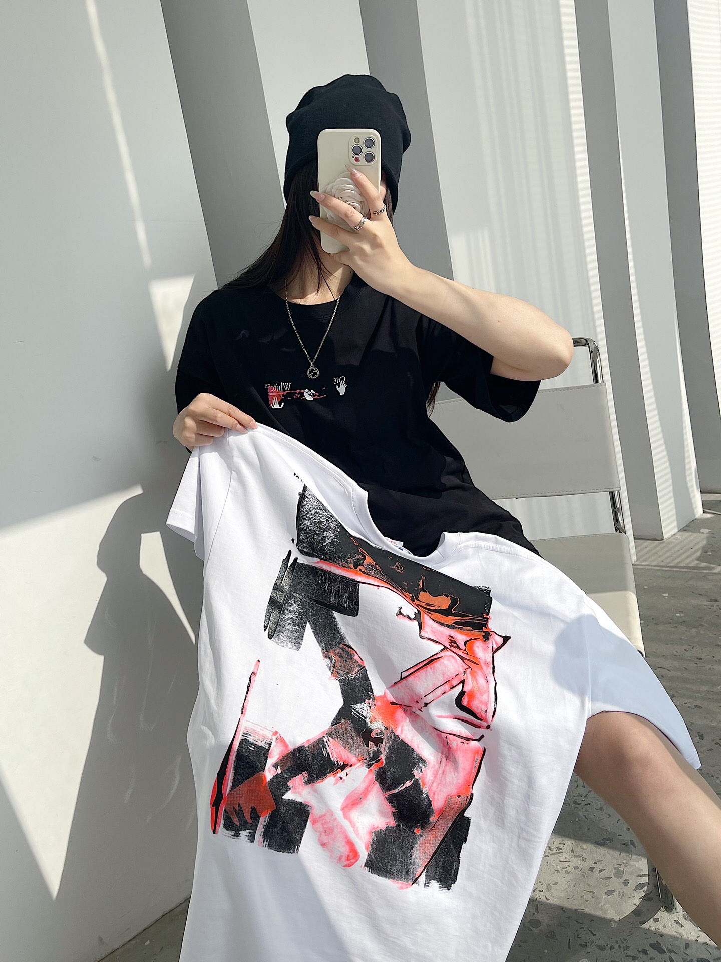 [buy more save more] 1:1 quality off-white brick logo tee