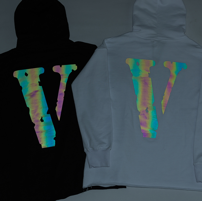 [Buy more Save more]Vlone laser V hoodie black & white