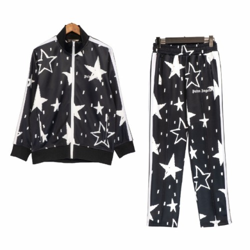 Palm Angels White Stars Jacket And Pants