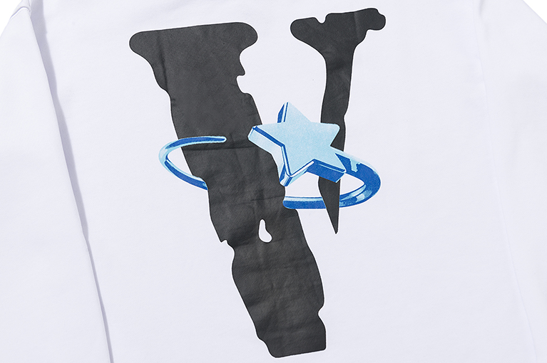 [buy more save more]vlone rap star hoodie black & white