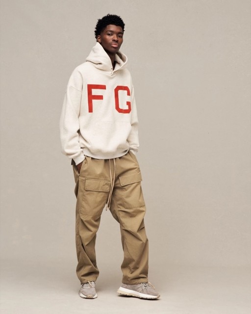 [Buy More Save More]1:1 quality version Fear of God 7th Collection flocking red FG logo hoodie