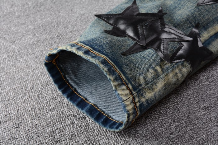[buy more save more]Amiri Cortex Stars Blue Jeans