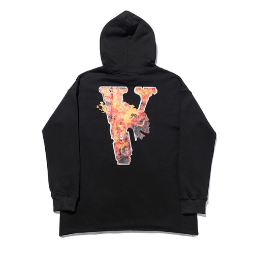 Vlone fire human skeleton hoodie