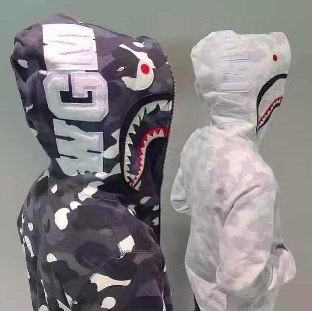 [buy more save more]1:1 bape glow in dark camo shark black & white
