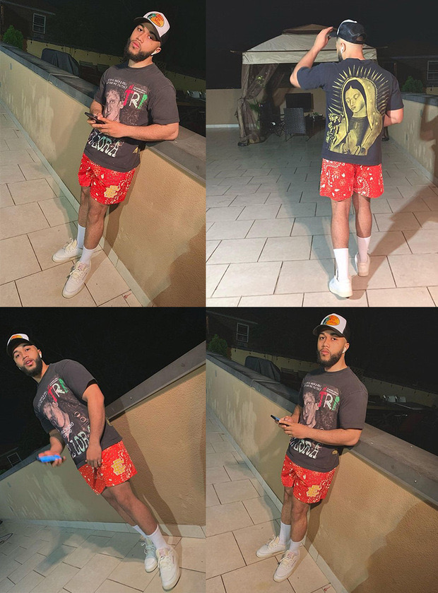 [buy more save more] eric emanuel bandana logo shorts