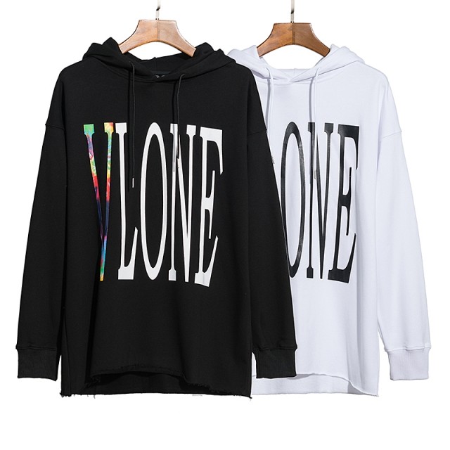 Vlone high hoodie black & white