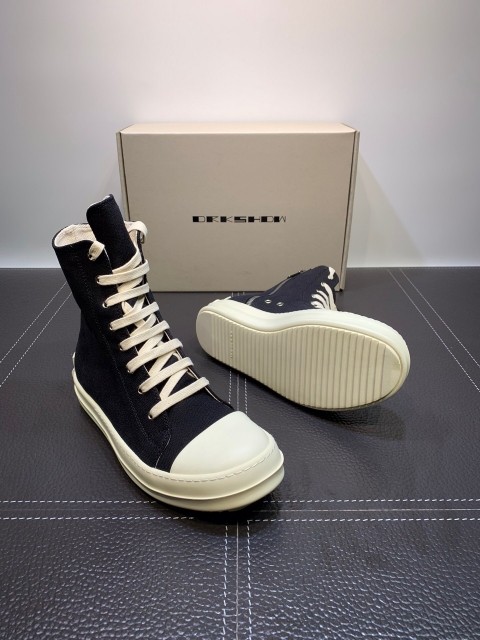 [Buy More Save More]1:1 quality Rick 0wens 2021 new arrivals canvas hi shoes sneaker