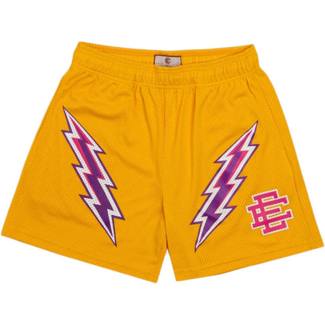 Eric Emanuel Golden state Warriors double lighting logo shorts 8 colors