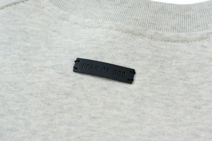 1:1 quality version Fear of God 7th Collection flocking logo crewneck