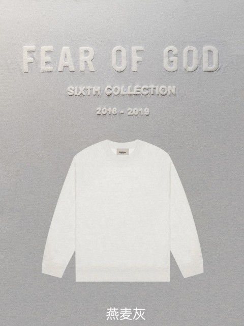 [Buy more Save more]1:1 quality version Fear of God ESSENTIALS 21FW back logo sweatshirt 5 colors