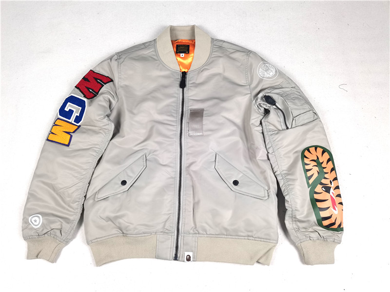 [buy more save more]bape 2021 shark bomber jacket black grey
