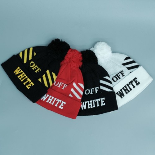 [Special offer items]Off-white deceleration zone logo beanie
