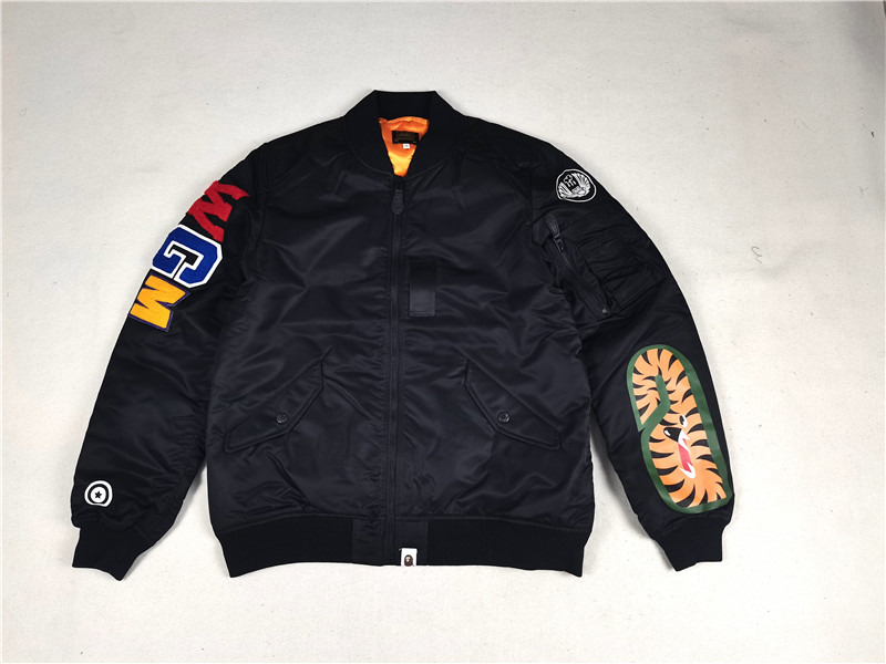 [buy more save more]bape 2021 shark bomber jacket black grey