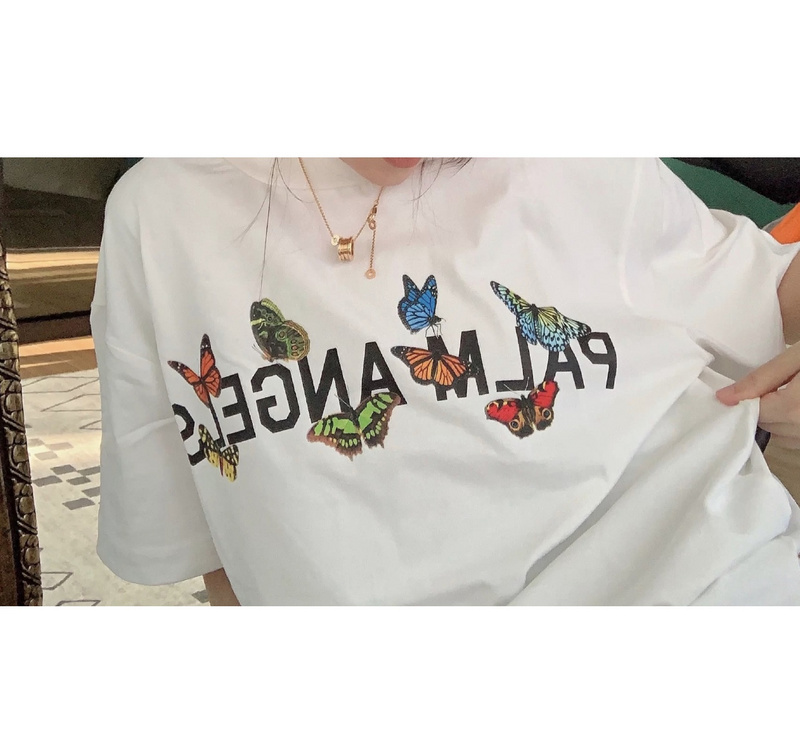[buy more save more] palm angеls 20ss butterfly letter logo tee