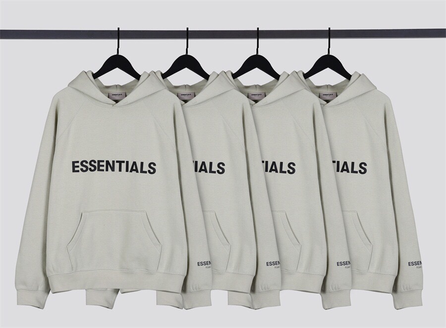 [buy more save more]1:1 quality version fear of god fog essentials 20fw light green hoodie (with 2021 new plastic bag)